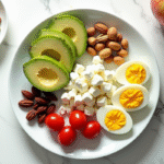 Assiette colorée de aliments sains pour calmer la faim