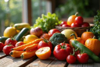 Assortiment de fruits et légumes rares commençant par I