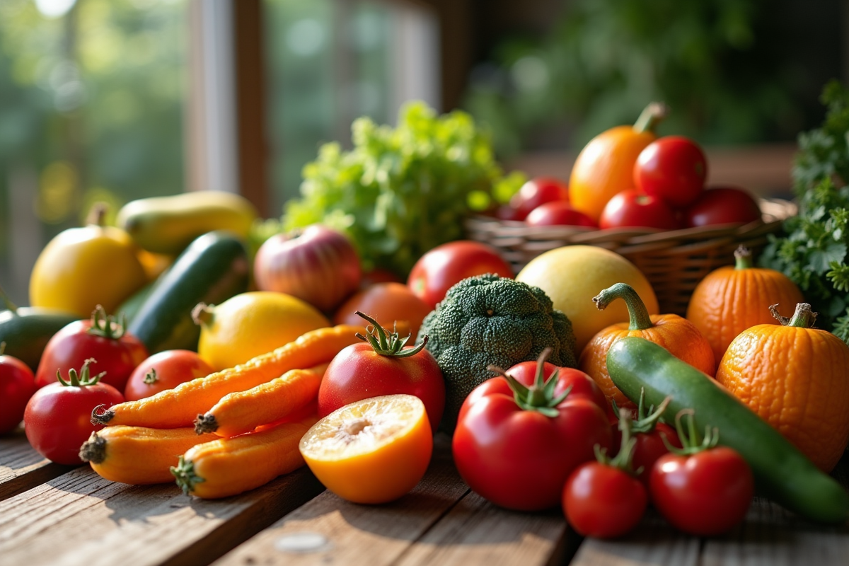 Assortiment de fruits et légumes rares commençant par I