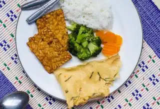 fried food on white ceramic plate