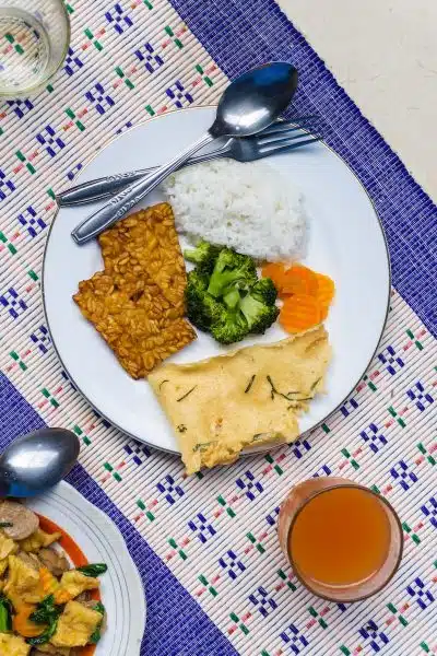 fried food on white ceramic plate