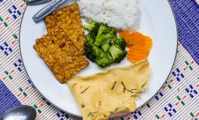 fried food on white ceramic plate